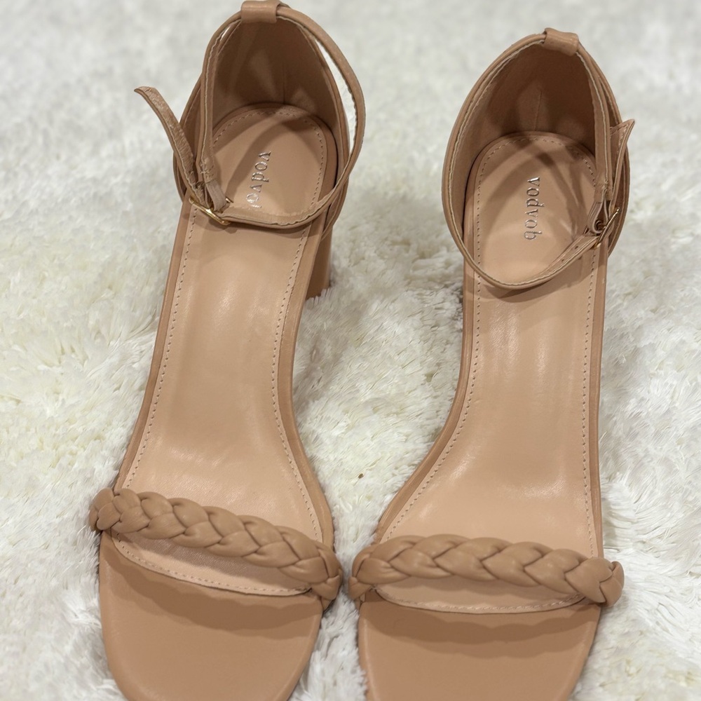 Amazon Tan Braided Heels